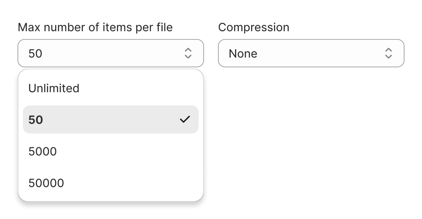 Division de fichiers volumineux