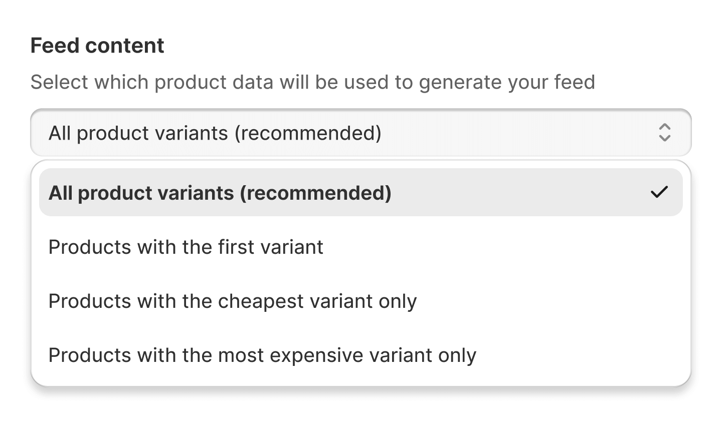 Selectionner des variantes specifiques