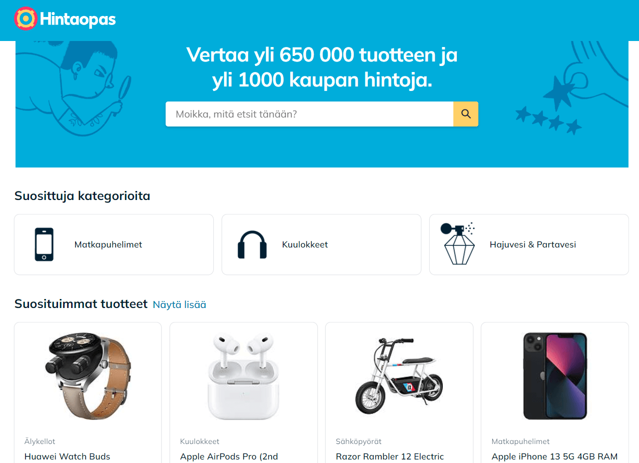 Hintaopas Shopify Feed - Sell On Hintaopas price comparison