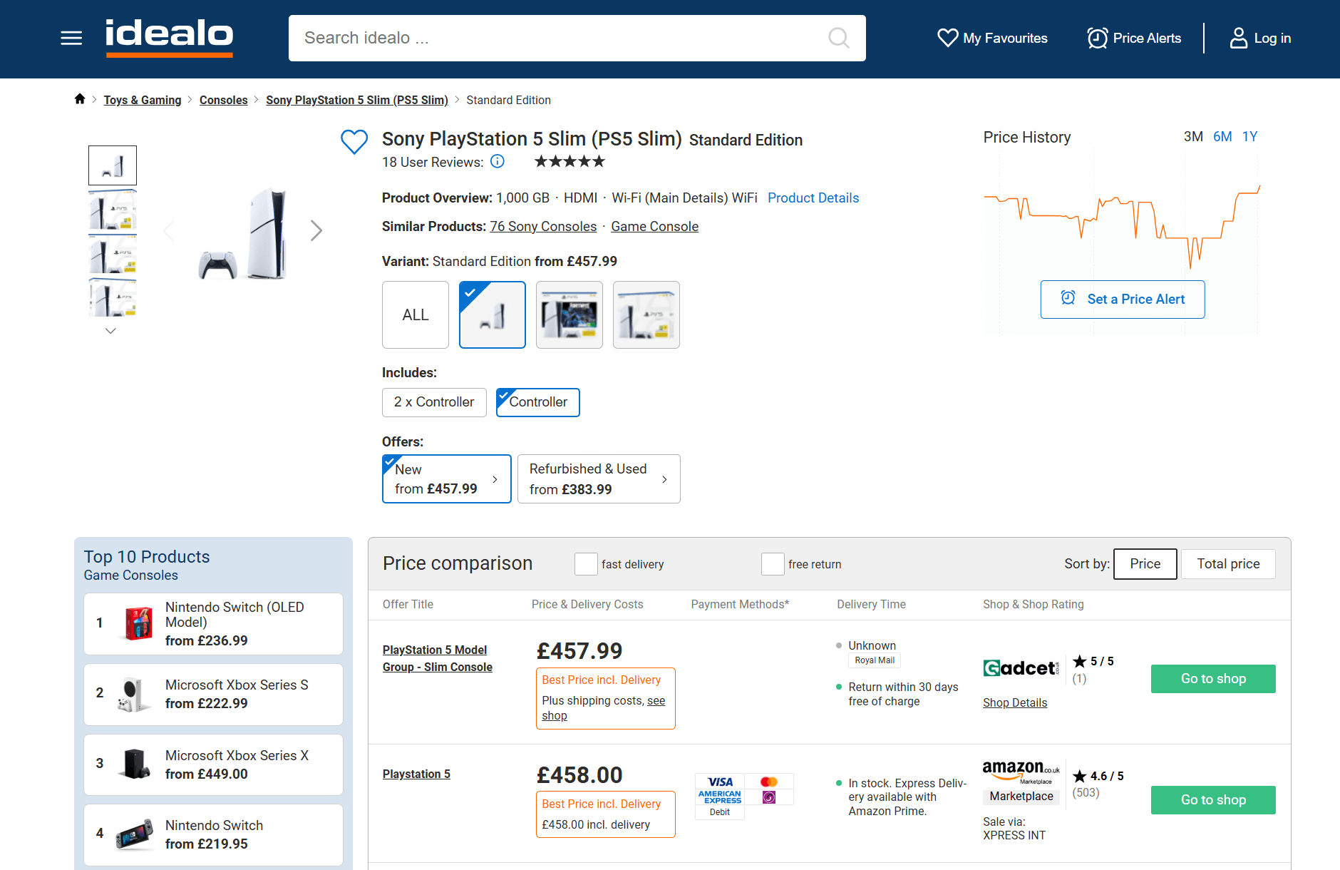 idealo product page
