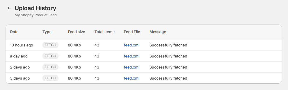 Verificando el estado de carga de un feed de productos de Instagram en Mulwi