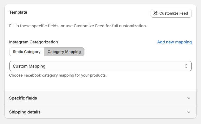 Creando un feed de productos de Instagram en Mulwi