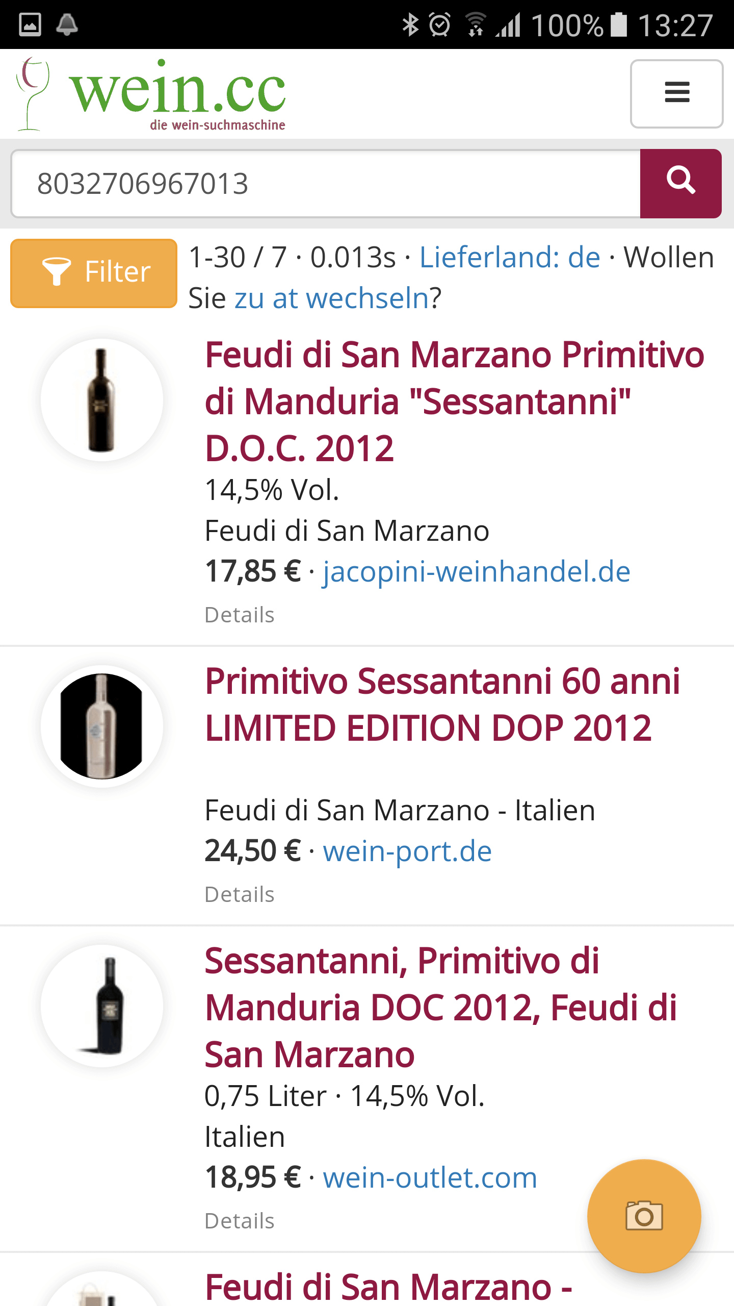 Wein.cc offer