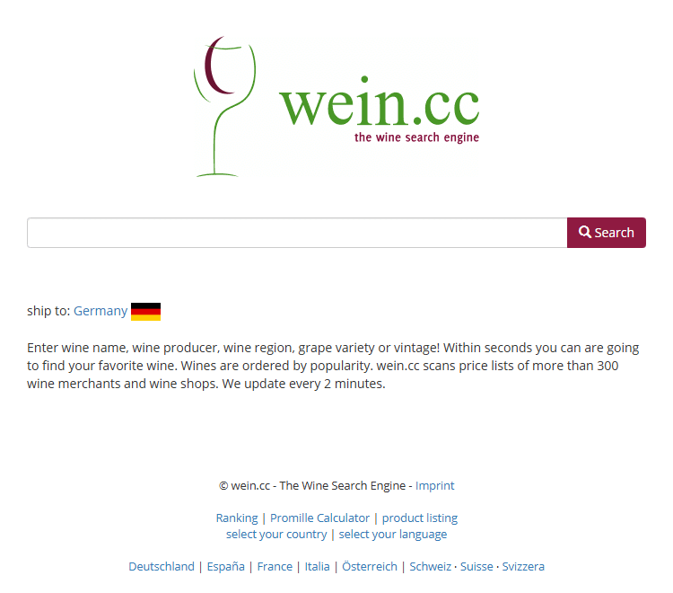 Wein.cc Shopify Feed - Sell On Wein.cc comparison platform