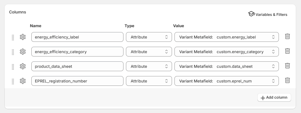 How to add lighting product information to a CHECK24 feed in Mulwi