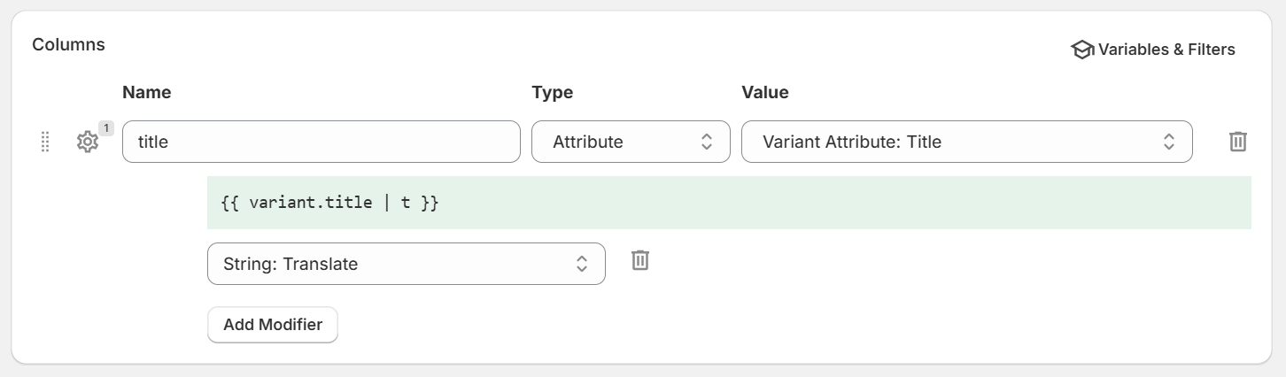 Use modifiers in a custom CSV/TXT/XLSX feed template