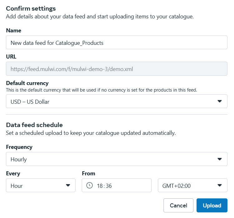 How to connect a feed to a new Instagram catalog (main settings)