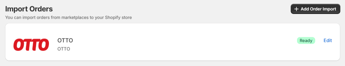How to set up OTTO Order Import connection in Mulwi (connection status)