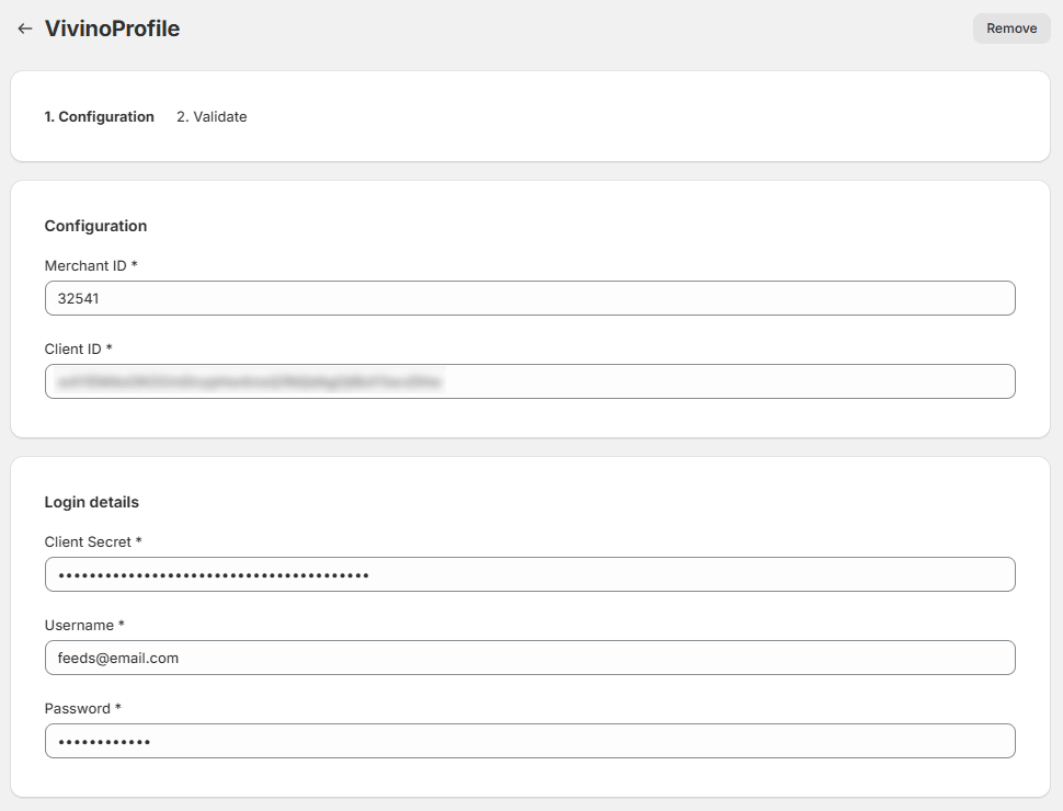 How to set up Vivino Order Import connection in Mulwi (main configuration settings)